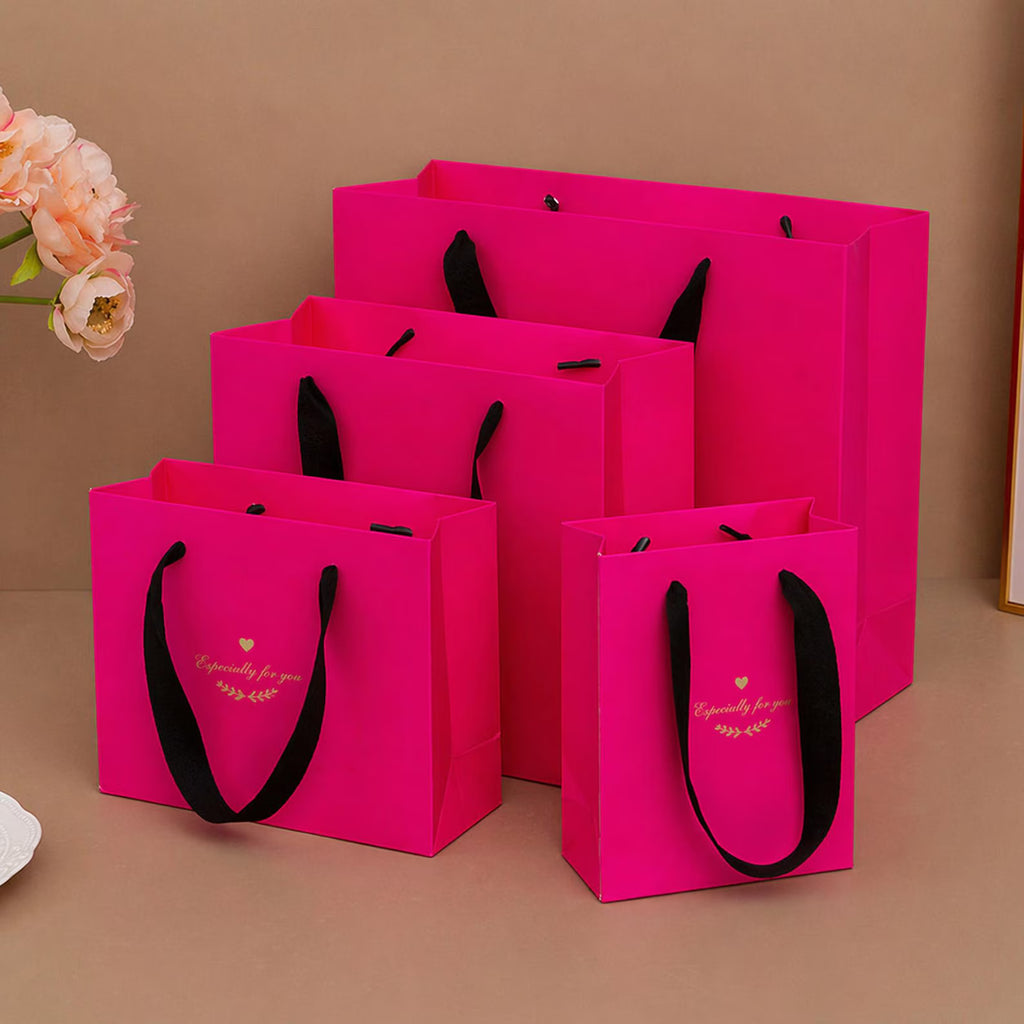 Custom Logo Paper Bags, Luxury Boutique Shopping Bags, Branded Packaging for Small Business, Retail Shopping Bags