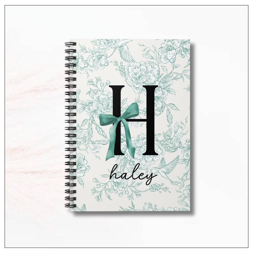 Personalized Floral Monogram Journal – Elegant Lined Notebook for Writing, Planning & Daily Notes
