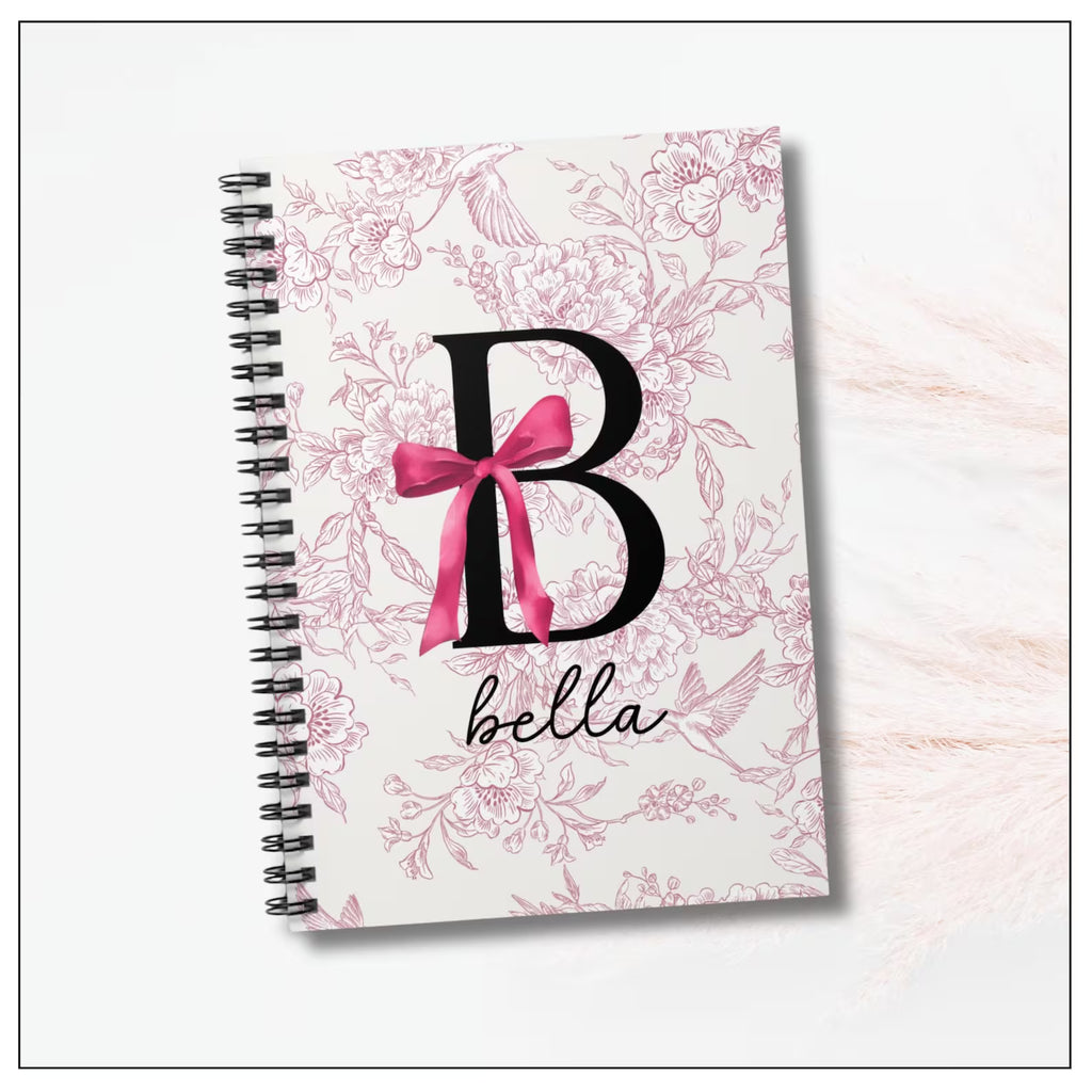 Personalized Floral Monogram Journal – Elegant Lined Notebook for Writing, Planning & Daily Notes