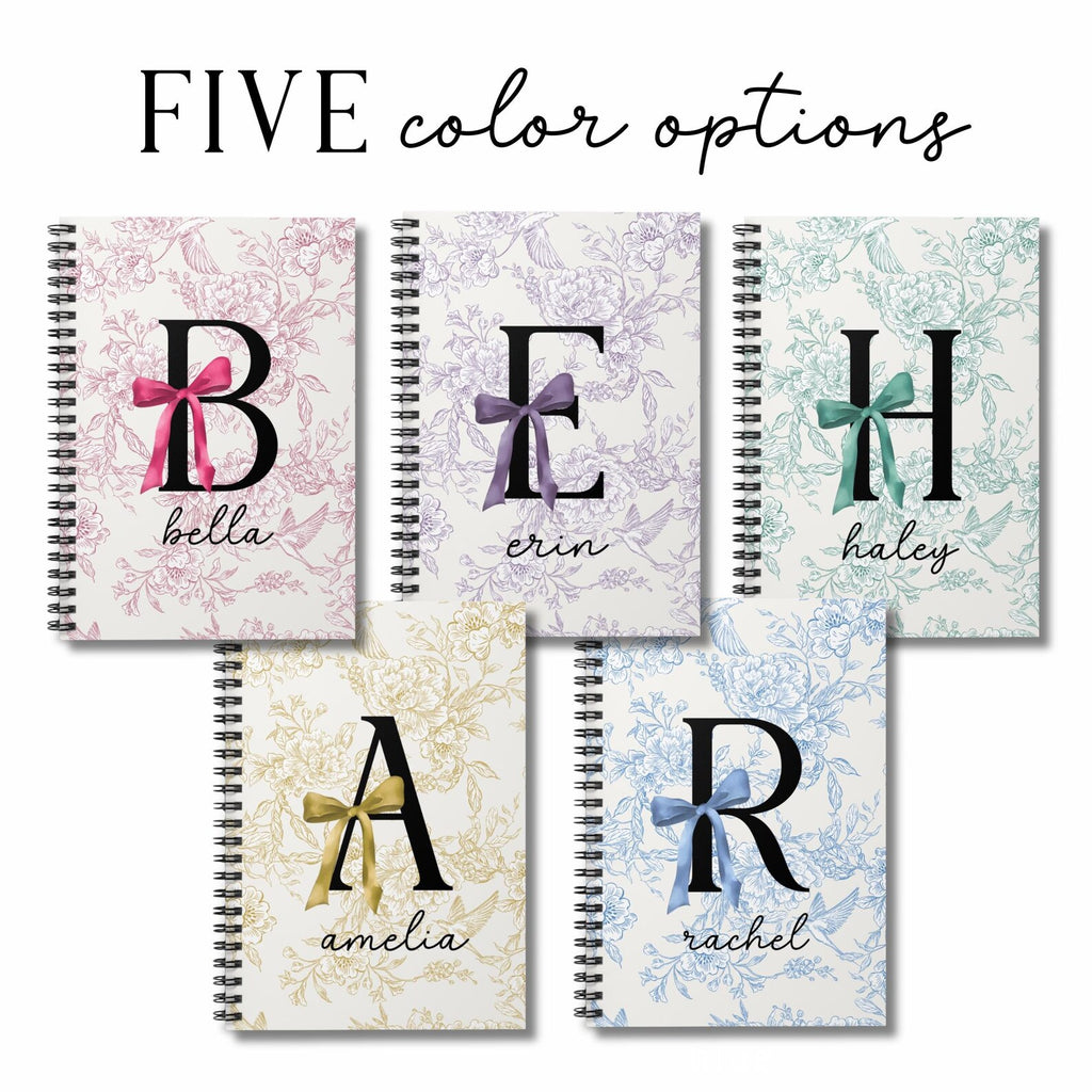 Personalized Floral Monogram Journal – Elegant Lined Notebook for Writing, Planning & Daily Notes