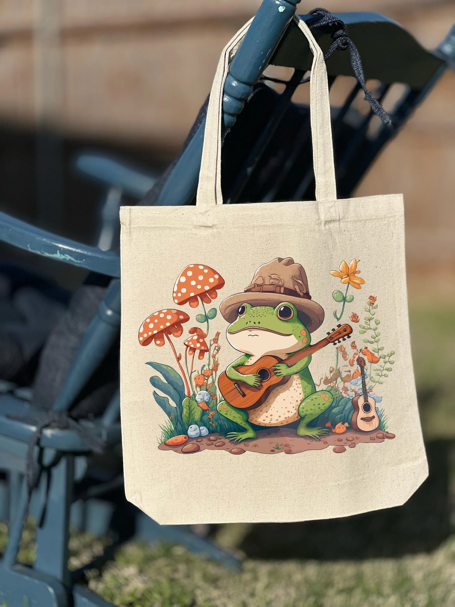 Funny Frog Tote Bag, Frog Lover Gift, Cute Frog Tote Bag, Canvas Bag, Aesthetic Bag, Casual Canvas Tote