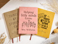 Personalized Leather Teacher Journal – Custom Name Engraved Notebook for Teacher Appreciation Gifts