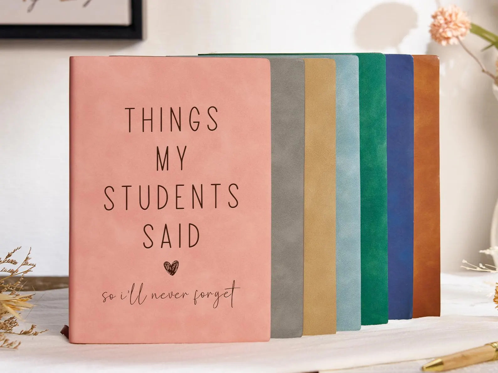 Personalized Leather Teacher Journal – Custom Name Engraved Notebook for Teacher Appreciation Gifts