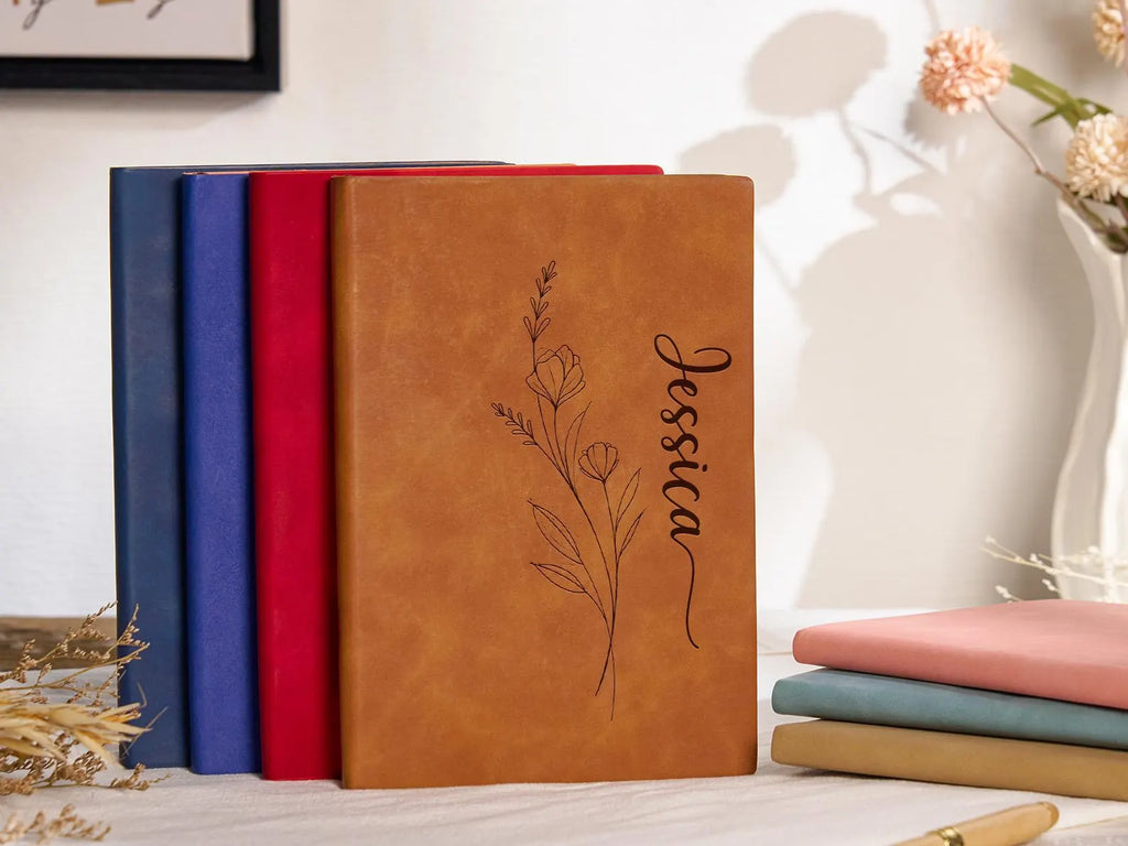 Personalized Leather Teacher Journal – Custom Name Engraved Notebook for Teacher Appreciation Gifts