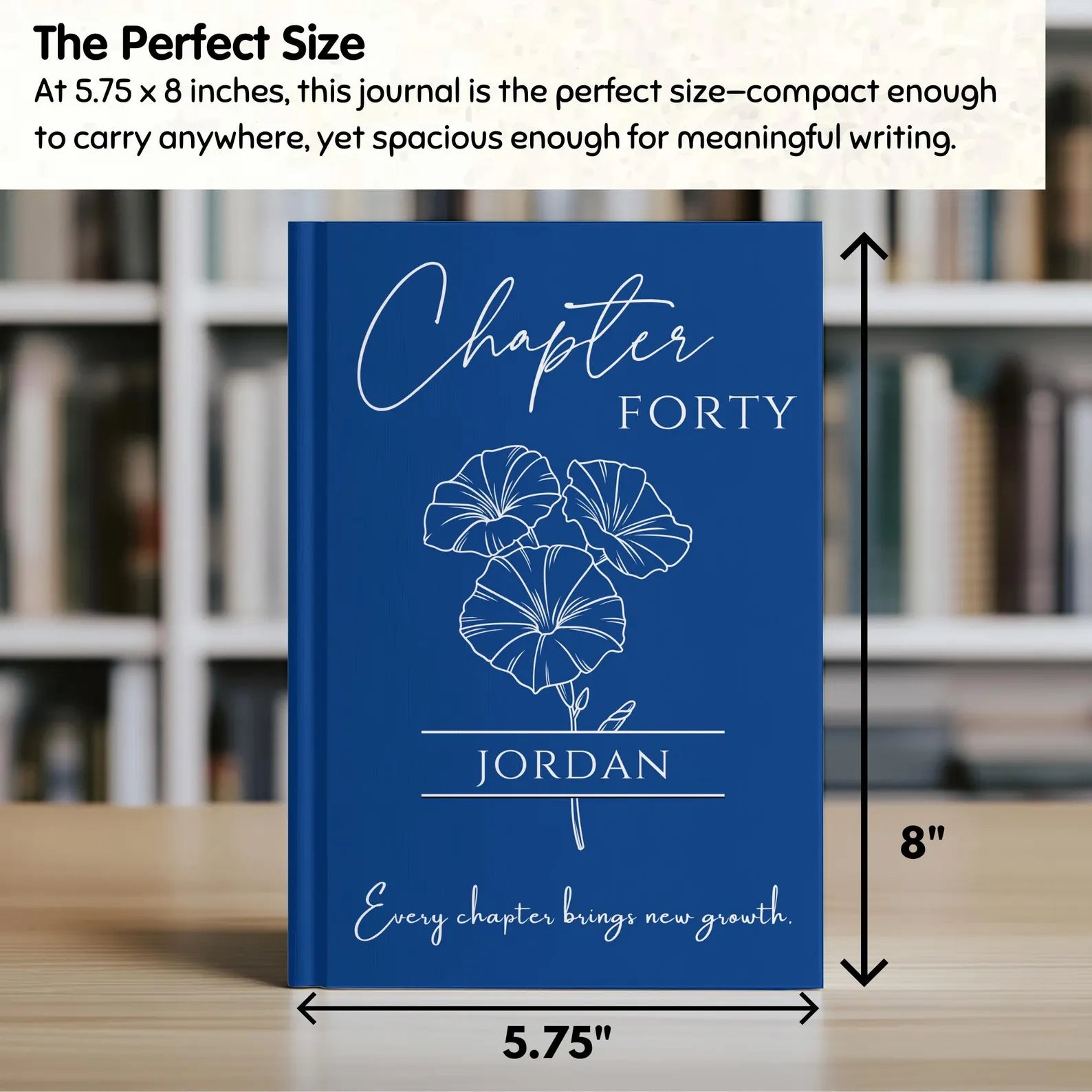 Personalized Milestone Birthday Journal – Custom Name & Birth Flower Notebook for Special Celebrations